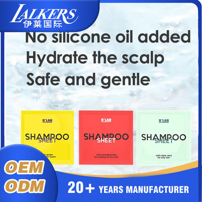 Prezzo buono Fogli di shampoo personalizzati Eco-friendly Spazio risparmiato compresse di shampoo concentrato in linea