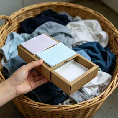 Fogli di detersivo per bucato biodegradabili senza plastica per una pulizia profonda e la rimozione delle macchie