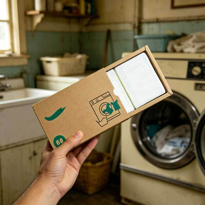 Strati di detersivi per biancheria ecologici e puliti con profumo personalizzabile