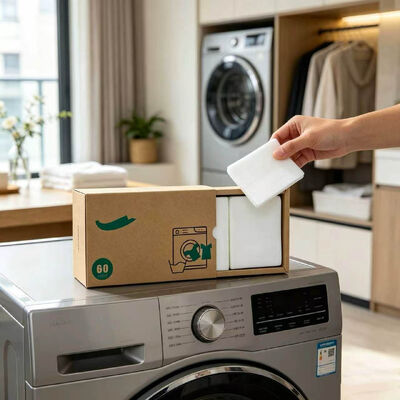 Fogli di detersivo per bucato ecologico con bloccaggio del colore per la rimozione delle macchie ostinate e la protezione degli indumenti