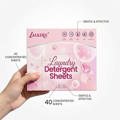 Foglietti Ultra Concentrati di Detersivo per Bucato Senza Plastica Ipoallergenici per Vestiti Sicuri per Bambini
