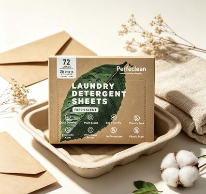 Foglietti per Bucato Biodegradabili Formula Vegetale - Foglietti Ecologici Idrosolubili Senza Residui sui Tessuti
