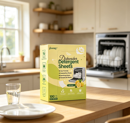 Prezzo buono Fogli per lavastoviglie compostabili con ingredienti di origine vegetale per piatti splendenti online